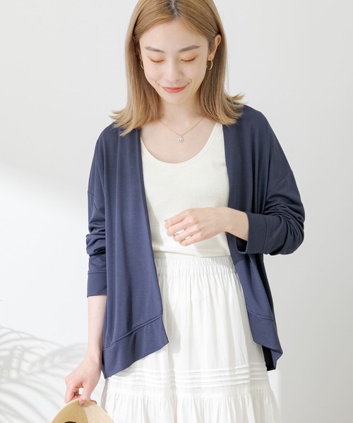 URBAN RESEARCH Sonny Label（アーバンリサーチサニーレーベル）の「UVカット・クールタッチカットカーディガン（Tシャツ/カットソー・レディース・グレー系その他/イエロー系その他/ネイビー・FREE）」の17枚目の写真