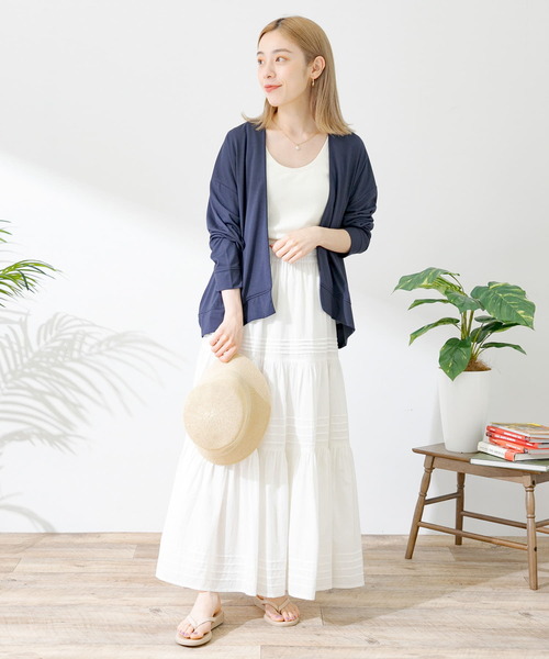 URBAN RESEARCH Sonny Label（アーバンリサーチサニーレーベル）の「UVカット・クールタッチカットカーディガン（Tシャツ/カットソー・レディース・グレー系その他/イエロー系その他/ネイビー・FREE）」の20枚目の写真