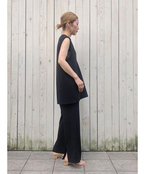 Samansa Mos2 blue（サマンサモスモスブルー）の「ジレライクプルオーバー【セットアップ可】（シャツ/ブラウス・レディース・ブラック/オレンジ/モカ・ﾌﾘ-）」の12枚目の写真