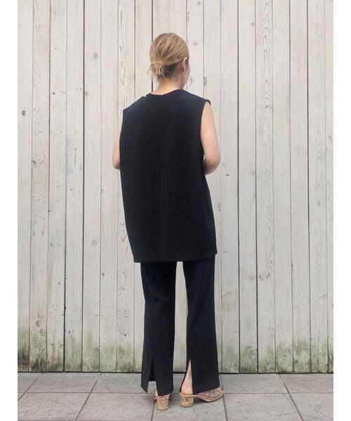 Samansa Mos2 blue（サマンサモスモスブルー）の「ジレライクプルオーバー【セットアップ可】（シャツ/ブラウス・レディース・ブラック/オレンジ/モカ・ﾌﾘ-）」の13枚目の写真