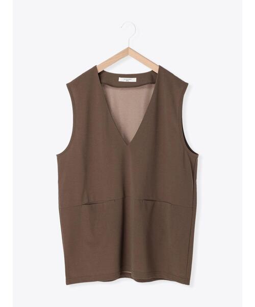 Samansa Mos2 blue（サマンサモスモスブルー）の「ジレライクプルオーバー【セットアップ可】（シャツ/ブラウス・レディース・ブラック/オレンジ/モカ・ﾌﾘ-）」の17枚目の写真