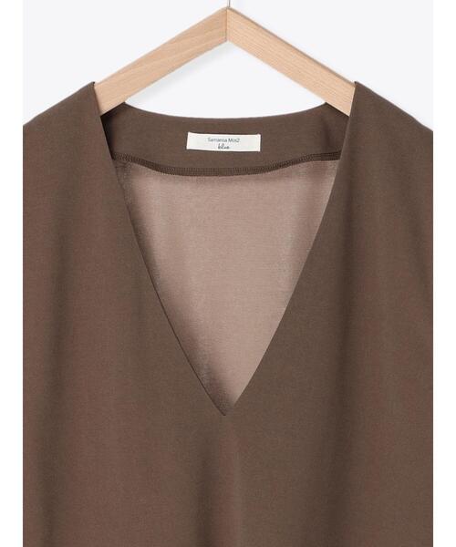 Samansa Mos2 blue（サマンサモスモスブルー）の「ジレライクプルオーバー【セットアップ可】（シャツ/ブラウス・レディース・ブラック/オレンジ/モカ・ﾌﾘ-）」の19枚目の写真