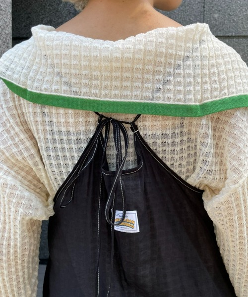 HELLO.SANFRANCISCO(ハローサンフランシスコ)の「【HELLO.SANFRANCISCO/ハローサンフランシスコ】ティアードシアーキャミワンピース(ワンピース・レディース・ホワイト/ブラック/グリーン・FREE)」の12枚目の写真