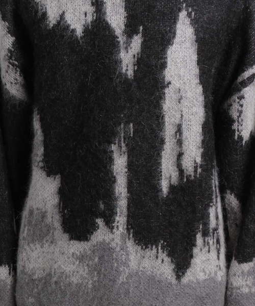 HARE（ハレ）の「アブストラクトモヘヤプルオーバー(HARE)（ニット/セーター・メンズ・ブラック/グレー/イエロー・FREE）」の20枚目の写真