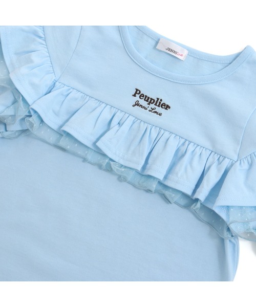 JENNI love（ジェニィラブ）の「チュール重ねフリルロンT（Tシャツ/カットソー・キッズ・ブラック/オフホワイト/サックスブルー・140cm/130cm/150cm/160cm）」の15枚目の写真