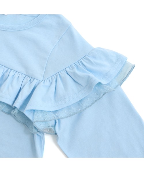 JENNI love（ジェニィラブ）の「チュール重ねフリルロンT（Tシャツ/カットソー・キッズ・ブラック/オフホワイト/サックスブルー・140cm/130cm/150cm/160cm）」の17枚目の写真