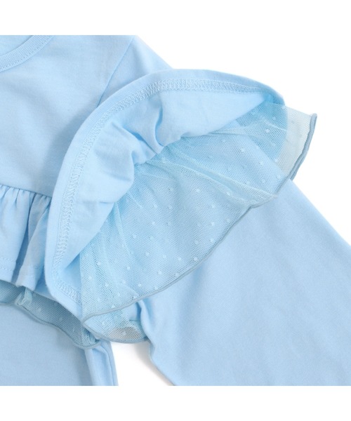 JENNI love（ジェニィラブ）の「チュール重ねフリルロンT（Tシャツ/カットソー・キッズ・ブラック/オフホワイト/サックスブルー・140cm/130cm/150cm/160cm）」の18枚目の写真