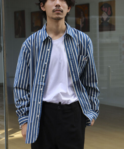 GEVACO（ゲバコ）の「【GEVACO/ゲバコ】レギュラーカラー ストライプシャツ ロンスト（シャツ/ブラウス・メンズ・ブラウン系その他/グリーン系その他/ブルー系その他/レッド系その他・M/L/S）」の11枚目の写真