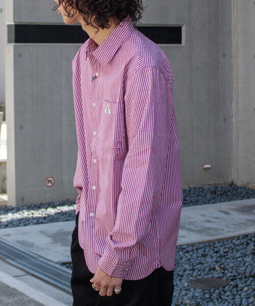 GEVACO（ゲバコ）の「【GEVACO/ゲバコ】レギュラーカラー ストライプシャツ ロンスト（シャツ/ブラウス・メンズ・ブラウン系その他/グリーン系その他/ブルー系その他/レッド系その他・M/L/S）」の16枚目の写真