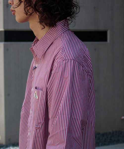 GEVACO（ゲバコ）の「【GEVACO/ゲバコ】レギュラーカラー ストライプシャツ ロンスト（シャツ/ブラウス・メンズ・ブラウン系その他/グリーン系その他/ブルー系その他/レッド系その他・M/L/S）」の22枚目の写真