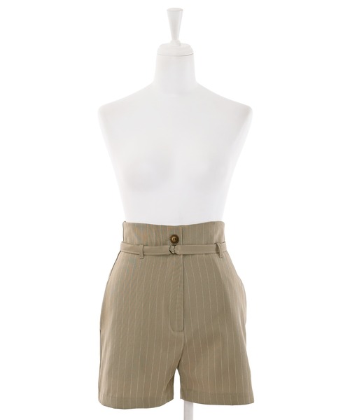 Narcissus（ナルシス）の「【Narcissus】ストライプショートパンツ（その他パンツ・レディース・ブラック/ベージュ・FREE）」の9枚目の写真