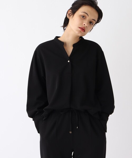 OPAQUE.CLIP(オペークドットクリップ)の「◆スキッパープルオーバー【セットアップ可・WEB限定アイテム】(Tシャツ/カットソー・レディース・ライトグレー/ブラック/オレンジ/ブルー/ボルドー/ホワイト系・40/38/42/36/34)」の11枚目の写真