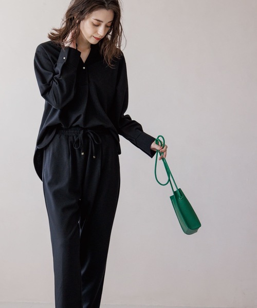 OPAQUE.CLIP(オペークドットクリップ)の「◆スキッパープルオーバー【セットアップ可・WEB限定アイテム】(Tシャツ/カットソー・レディース・ライトグレー/ブラック/オレンジ/ブルー/ボルドー/ホワイト系・40/38/42/36/34)」の14枚目の写真