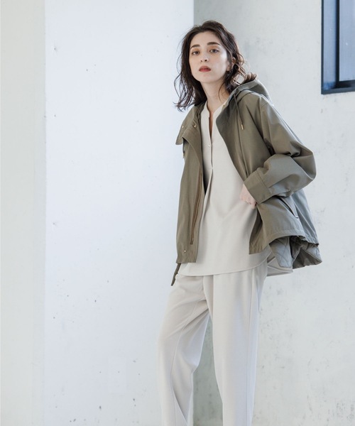 OPAQUE.CLIP(オペークドットクリップ)の「◆スキッパープルオーバー【セットアップ可・WEB限定アイテム】(Tシャツ/カットソー・レディース・ライトグレー/ブラック/オレンジ/ブルー/ボルドー/ホワイト系・40/38/42/36/34)」の18枚目の写真