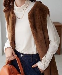 DISCOAT | 【吸湿発熱・保温機能付き】あったかソフトリブタートルネックプルオーバー(Tシャツ/カットソー)