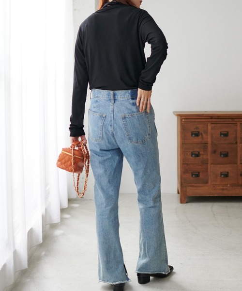 DISCOAT（ディスコート）の「あったかソフトリブタートルネックプルオーバー（Tシャツ/カットソー・レディース・アイボリー/ブラック/モカ/グリーン系その他/ピンク・FREE）」の18枚目の写真