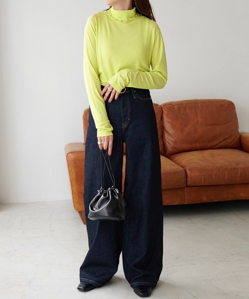 DISCOAT（ディスコート）の「あったかソフトリブタートルネックプルオーバー（Tシャツ/カットソー・レディース・アイボリー/ブラック/モカ/グリーン系その他/ピンク・FREE）」の20枚目の写真