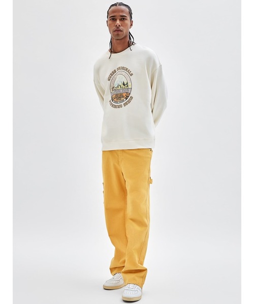 Guess（ゲス）の「GUESS Originals Classic Crewneck Sweat（スウェット・メンズ・ホワイト系その他・SMALL/X-LARGE/LARGE/MEDIUM）」の4枚目の写真