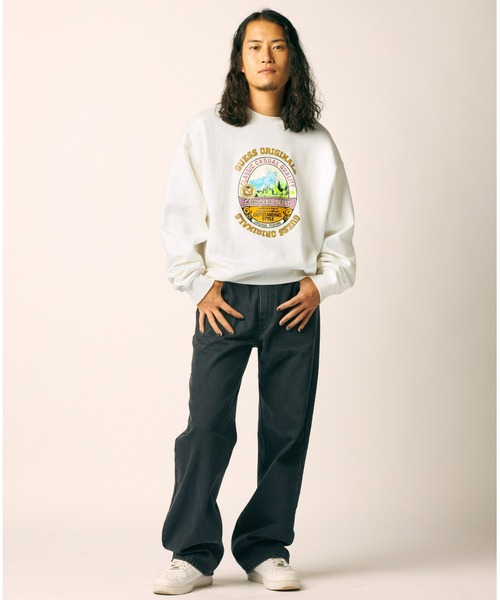 Guess（ゲス）の「GUESS Originals Classic Crewneck Sweat（スウェット・メンズ・ホワイト系その他・SMALL/X-LARGE/LARGE/MEDIUM）」の8枚目の写真