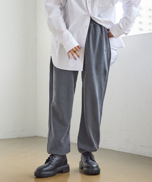 PBLIM（ページボーイリム）の「PAGEBOYLIM/オーバーダイスウェットパンツ（スウェットパンツ・レディース・チャコールグレー/ライトブルー/ブラウン・FREE）」の14枚目の写真