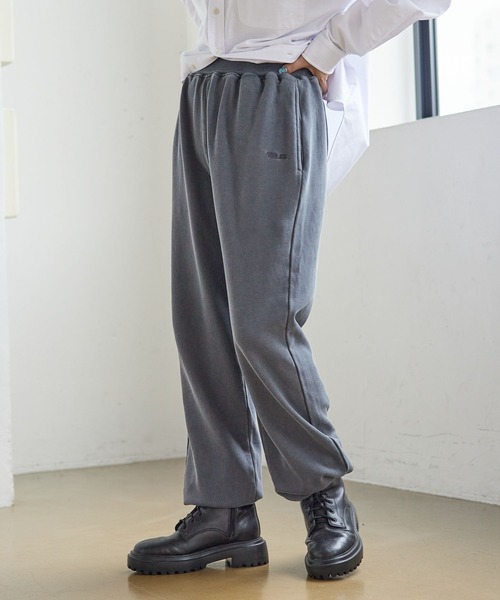 PBLIM（ページボーイリム）の「PAGEBOYLIM/オーバーダイスウェットパンツ（スウェットパンツ・レディース・チャコールグレー/ライトブルー/ブラウン・FREE）」の4枚目の写真