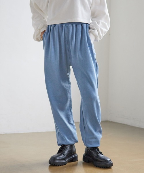 PBLIM（ページボーイリム）の「PAGEBOYLIM/オーバーダイスウェットパンツ（スウェットパンツ・レディース・チャコールグレー/ライトブルー/ブラウン・FREE）」の16枚目の写真