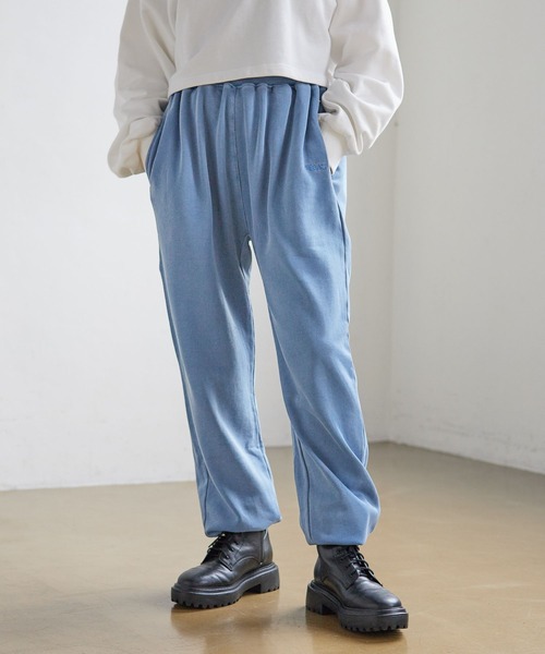 PBLIM（ページボーイリム）の「PAGEBOYLIM/オーバーダイスウェットパンツ（スウェットパンツ・レディース・チャコールグレー/ライトブルー/ブラウン・FREE）」の21枚目の写真