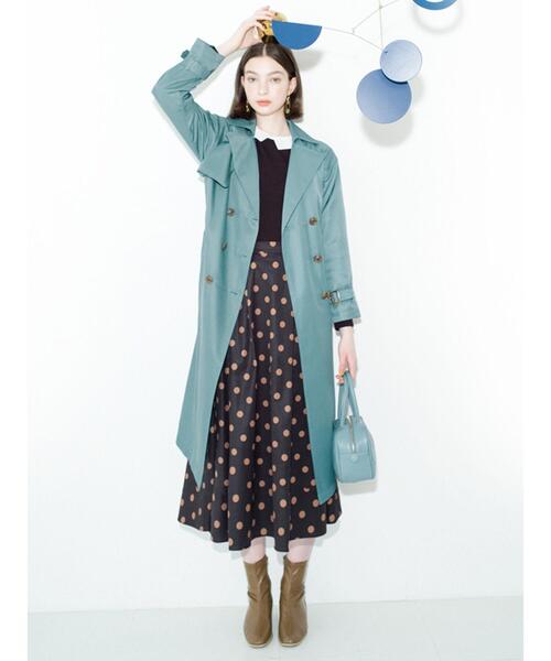 Te chichi TERRASSE（テチチテラス）の「ベーシックトレンチコート（トレンチコート・レディース・グリーン/ネイビー/ベージュ・ﾌﾘ-）」の4枚目の写真