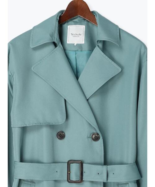 Te chichi TERRASSE（テチチテラス）の「ベーシックトレンチコート（トレンチコート・レディース・グリーン/ネイビー/ベージュ・ﾌﾘ-）」の8枚目の写真