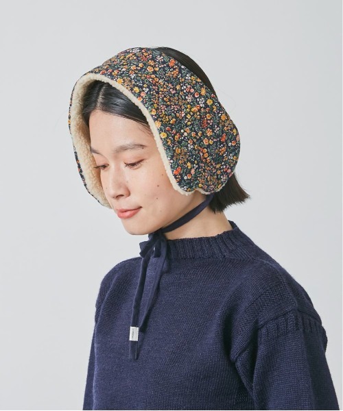 OVERRIDE(オーバーライド)の「OVERRIDE QUILTING REVER EARMUFF(イヤーマフ・レディース・ネイビー/ダークオレンジ・FREE)」の4枚目の写真
