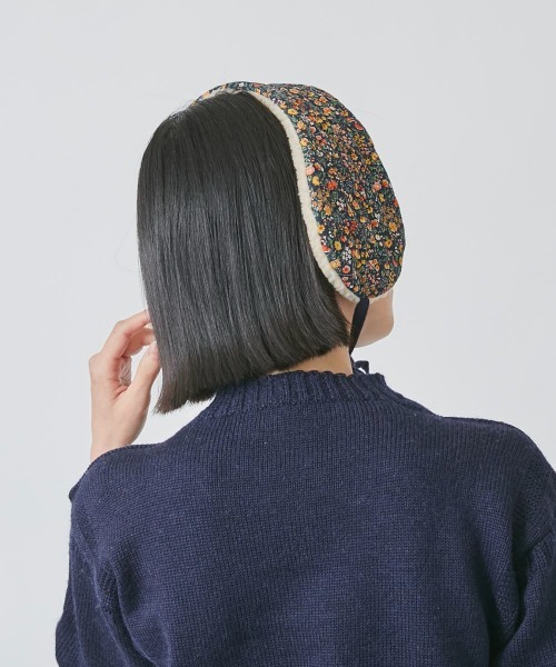 OVERRIDE(オーバーライド)の「OVERRIDE QUILTING REVER EARMUFF(イヤーマフ・レディース・ネイビー/ダークオレンジ・FREE)」の5枚目の写真