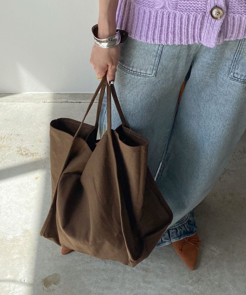 DONOBAN（ドノバン）の「細紐トートバッグ（トートバッグ・レディース・カーキ/ブラック/ブラウン系その他/アイボリー・ONESIZE）」の3枚目の写真