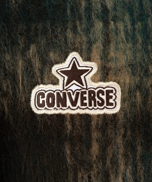 CONVERSE(コンバース)の「【CONVERSE/コンバース】モヘアタッチチェック柄クルーネックプルオーバー/ワンポイント刺繍/ビッグシルエット(スウェット・レディース・グレー/ダークグリーン/ブルー/イエロー/ブラウン/グリーン・M/L)」の12枚目の写真