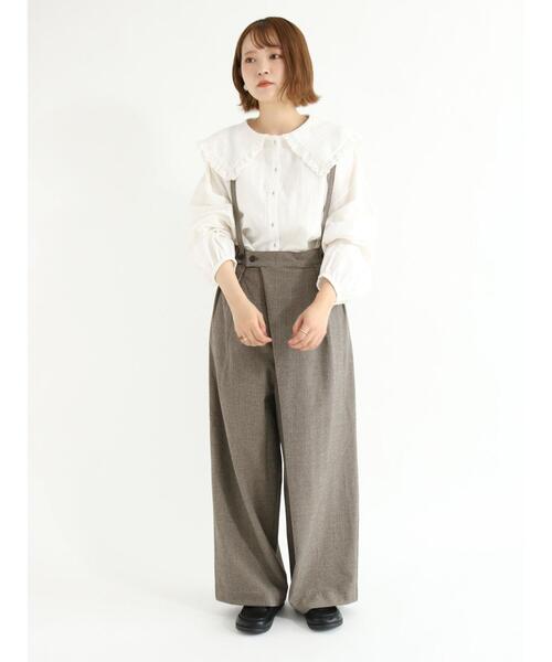 Samansa Mos2（サマンサ モスモス）の「サス付ラップパンツ（その他パンツ・レディース・ブラック/ブラウン/グレー・ﾌﾘ-）」の4枚目の写真