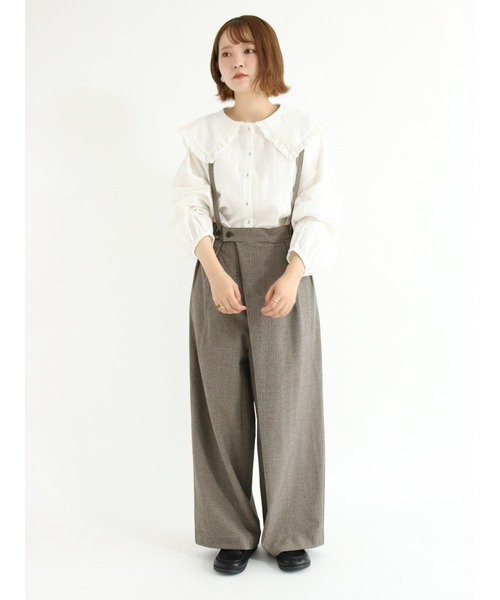 Samansa Mos2（サマンサ モスモス）の「サス付ラップパンツ（その他パンツ・レディース・ブラック/ブラウン/グレー・ﾌﾘ-）」の3枚目の写真