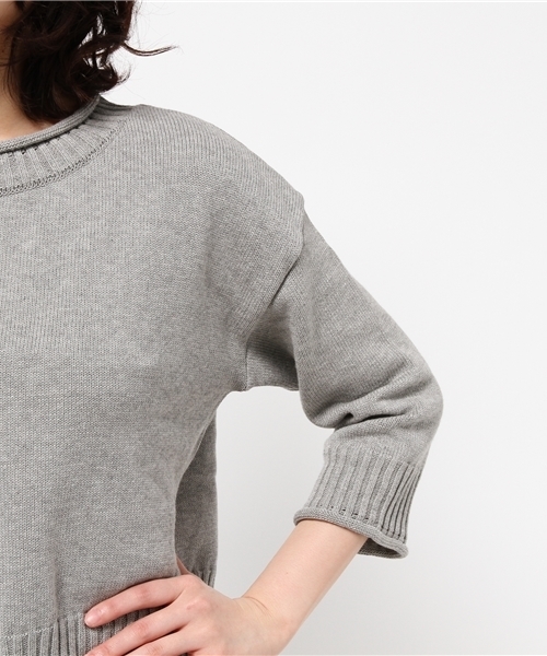 Kastane（カスタネ）の「【Kastane】リブロールプルオーバー（ニット/セーター・レディース・ピンク/グレー/サックスブルー/アイボリー・FREE）」の8枚目の写真