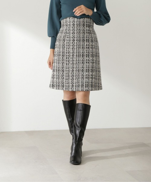 PROPORTION BODY DRESSING(プロポーションボディドレッシング)の「ハイウエストラメツイードミニスカート/1212220513(スカート・レディース・グレー/ブラック・MEDIUM/SMALL/X-SMALL)」の12枚目の写真