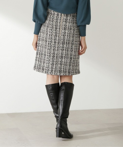 PROPORTION BODY DRESSING(プロポーションボディドレッシング)の「ハイウエストラメツイードミニスカート/1212220513(スカート・レディース・グレー/ブラック・MEDIUM/SMALL/X-SMALL)」の3枚目の写真