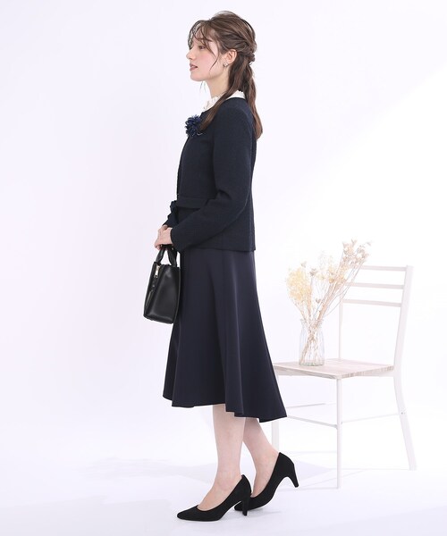 couture brooch(クチュールブローチ)の「◆【セレモニー/オフィスカジュアル】マーメイドシルエット イレヘムスカート(スカート・レディース・ライトグレー/ネイビー・42/38/40)」の9枚目の写真