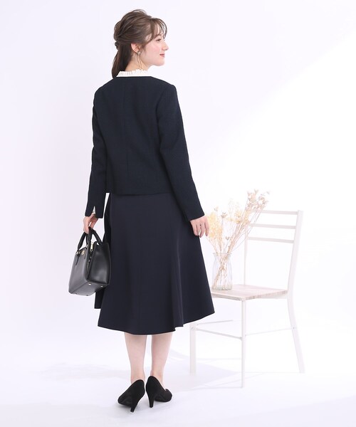 couture brooch(クチュールブローチ)の「◆【セレモニー/オフィスカジュアル】マーメイドシルエット イレヘムスカート(スカート・レディース・ライトグレー/ネイビー・42/38/40)」の10枚目の写真