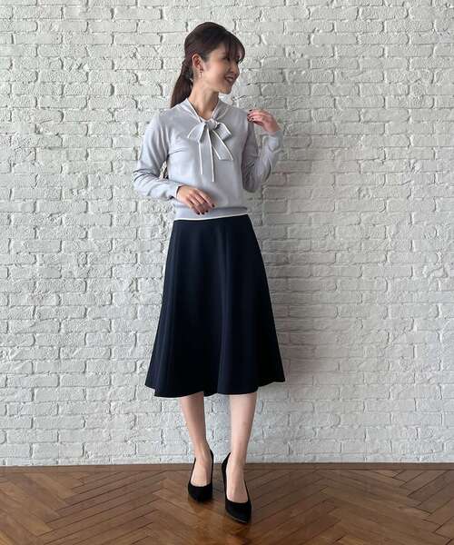 couture brooch(クチュールブローチ)の「◆【セレモニー/オフィスカジュアル】マーメイドシルエット イレヘムスカート(スカート・レディース・ライトグレー/ネイビー・42/38/40)」の18枚目の写真