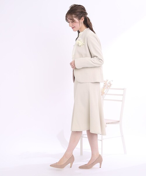 couture brooch(クチュールブローチ)の「◆【セレモニー/オフィスカジュアル】マーメイドシルエット イレヘムスカート(スカート・レディース・ライトグレー/ネイビー・42/38/40)」の21枚目の写真