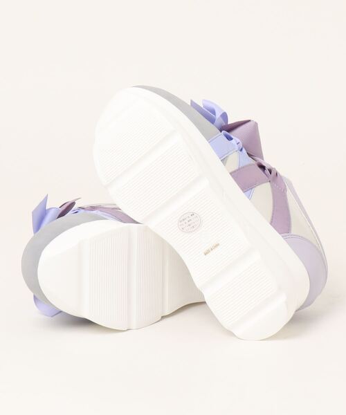 YOSUKE(ヨースケ)の「「YOSUKE/ヨースケ」厚底リボンスニーカー(スニーカー・レディース・ブラック系その他/シルバー系その他/オフホワイト/ラベンダー・S/M/L/LL)」の6枚目の写真