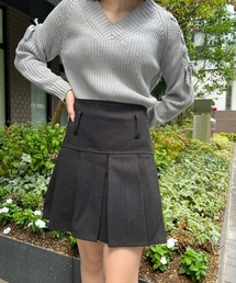 切替プリーツミニスカート