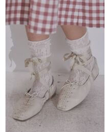 merry jenny | レースアップリボンフラットシューズ(パンプス)