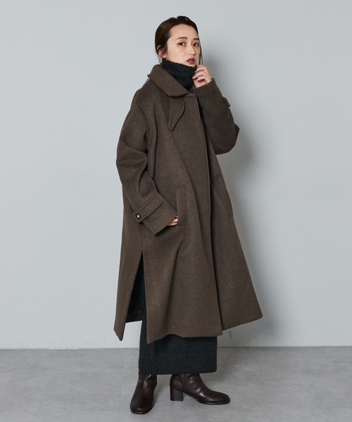 Kastane（カスタネ）の「B ステンカラーコート（ステンカラーコート・レディース・ブラック/ブラウン・FREE）」の8枚目の写真