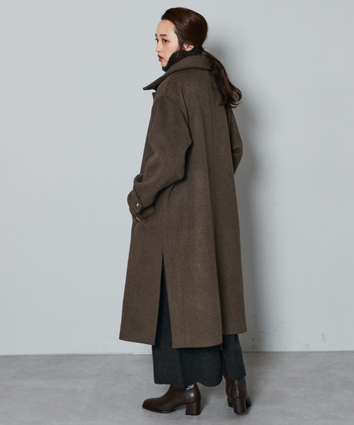 Kastane（カスタネ）の「B ステンカラーコート（ステンカラーコート・レディース・ブラック/ブラウン・FREE）」の11枚目の写真