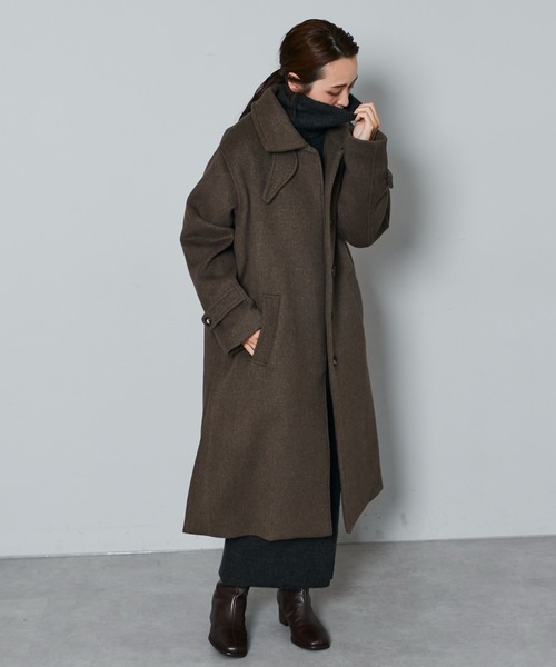 Kastane（カスタネ）の「B ステンカラーコート（ステンカラーコート・レディース・ブラック/ブラウン・FREE）」の7枚目の写真