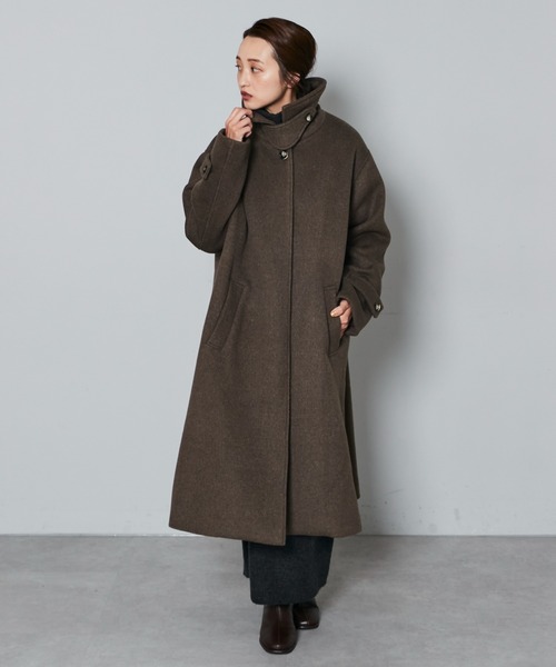 Kastane（カスタネ）の「B ステンカラーコート（ステンカラーコート・レディース・ブラック/ブラウン・FREE）」の14枚目の写真