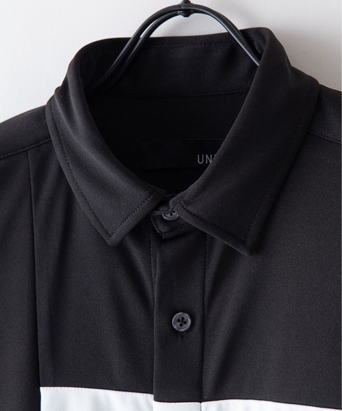 UNIIT(ユニット)の「【UNIIT/ユニット】ポリストレッチ 切り替え ルーズシルエット ビッグシルエット シャツ 幾何学模様 ジオメトリック 韓国ファッション モードファッション キレイ目(シャツ/ブラウス・メンズ・ホワイト/ブラック/ベージュ・MEDIUM/LARGE)」の7枚目の写真